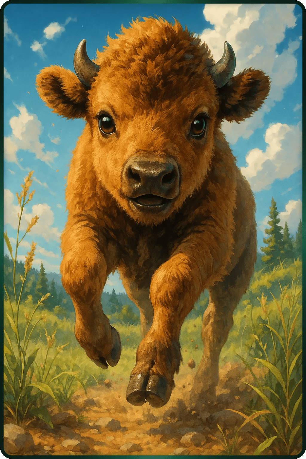 Amerikanisches Bisonkalb