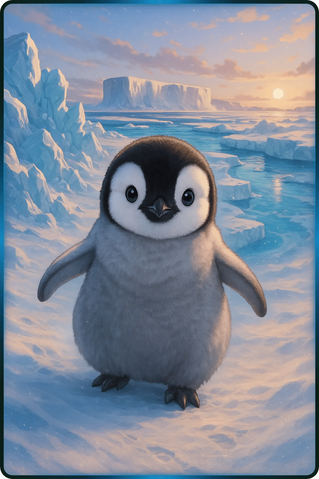 Pulcino di pinguino imperatore