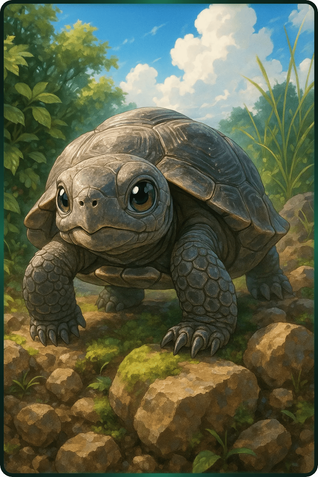 Riesenschildkröten-Schlüpfling