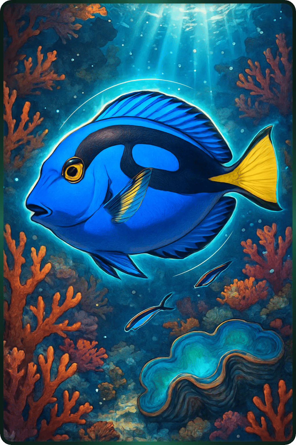 Paletten-Doktorfisch Kartenmotiv