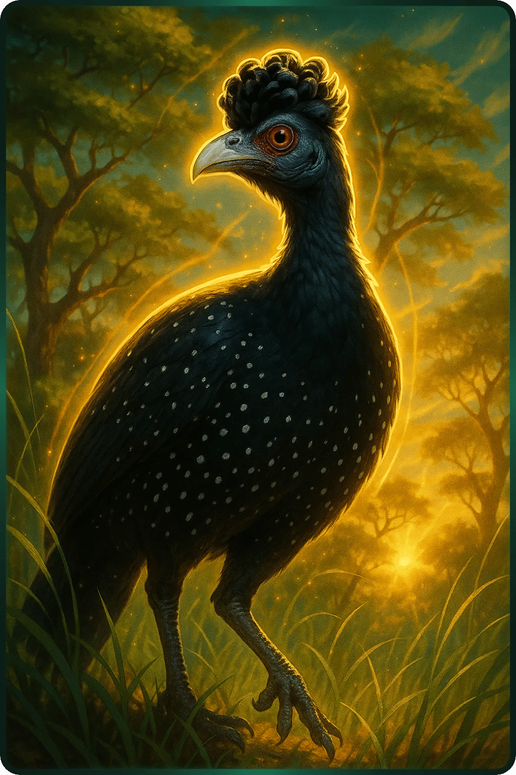 Kräuselhauben-Perlhuhn