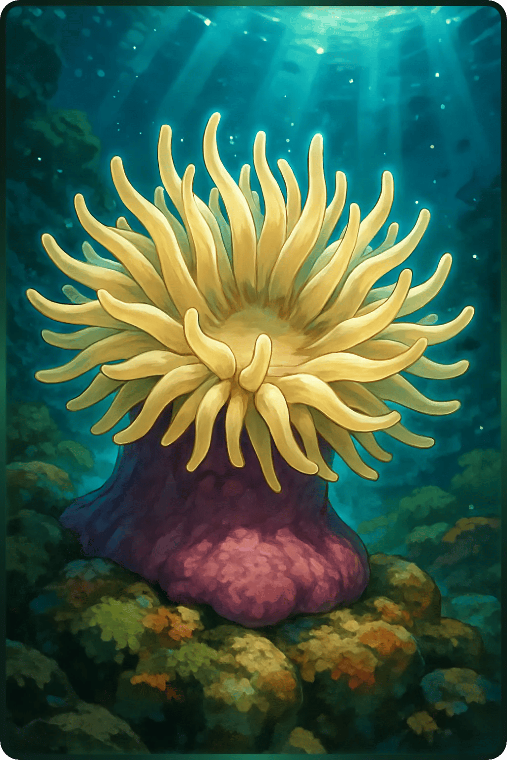 Arte da carta de Anêmona-do-mar-magnífica